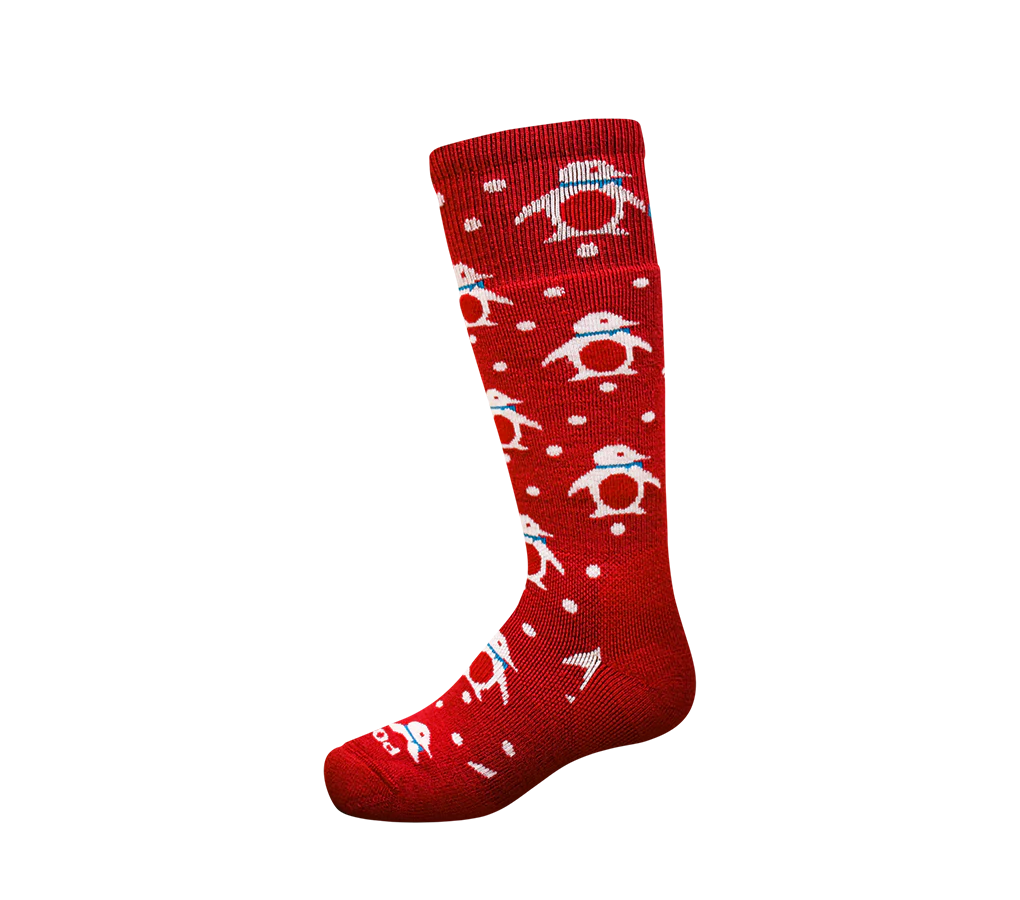 Point6 Merino Kids Penguins Medium OTC Ski/Snowboard Socks