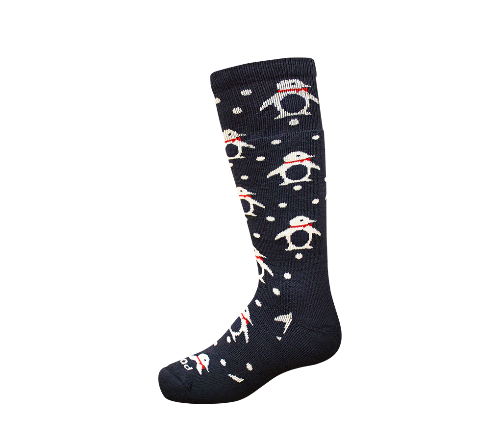 Point6 Merino Kids Penguins Medium OTC Ski/Snowboard Socks