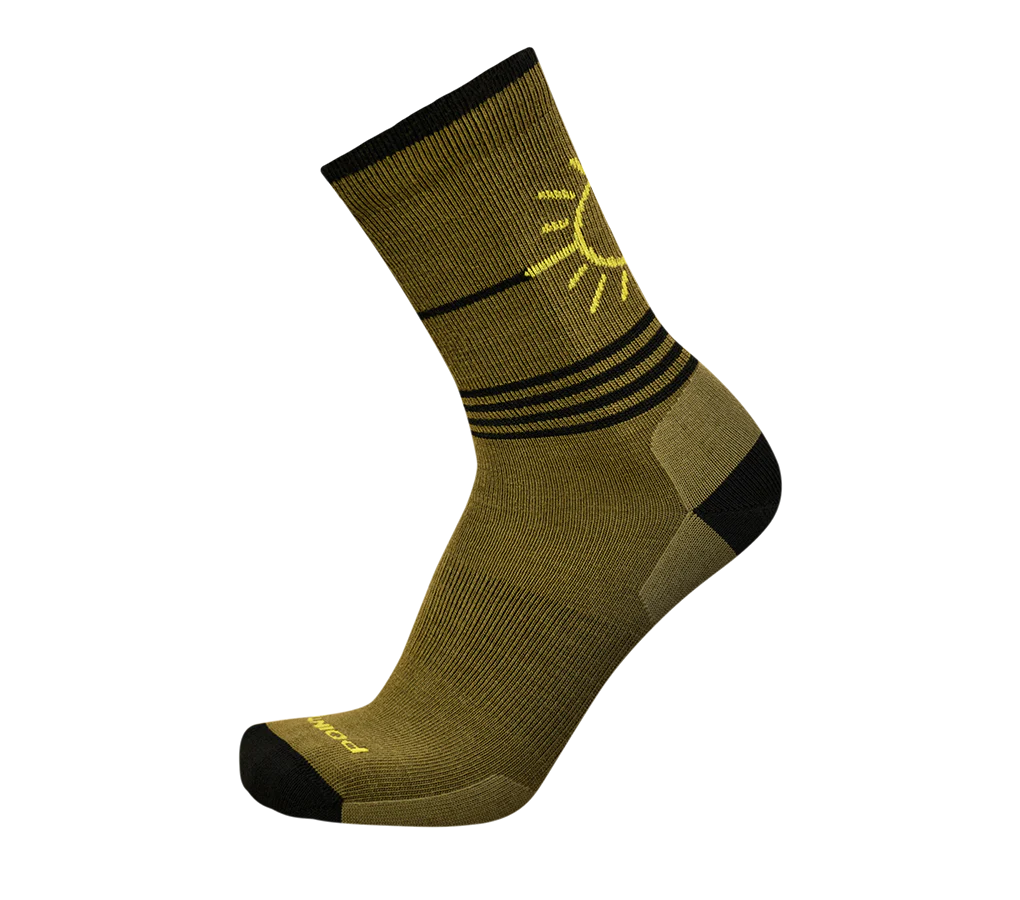 Point6 Merino Rising Sun III Ultra Light 3/4 Crew Sock