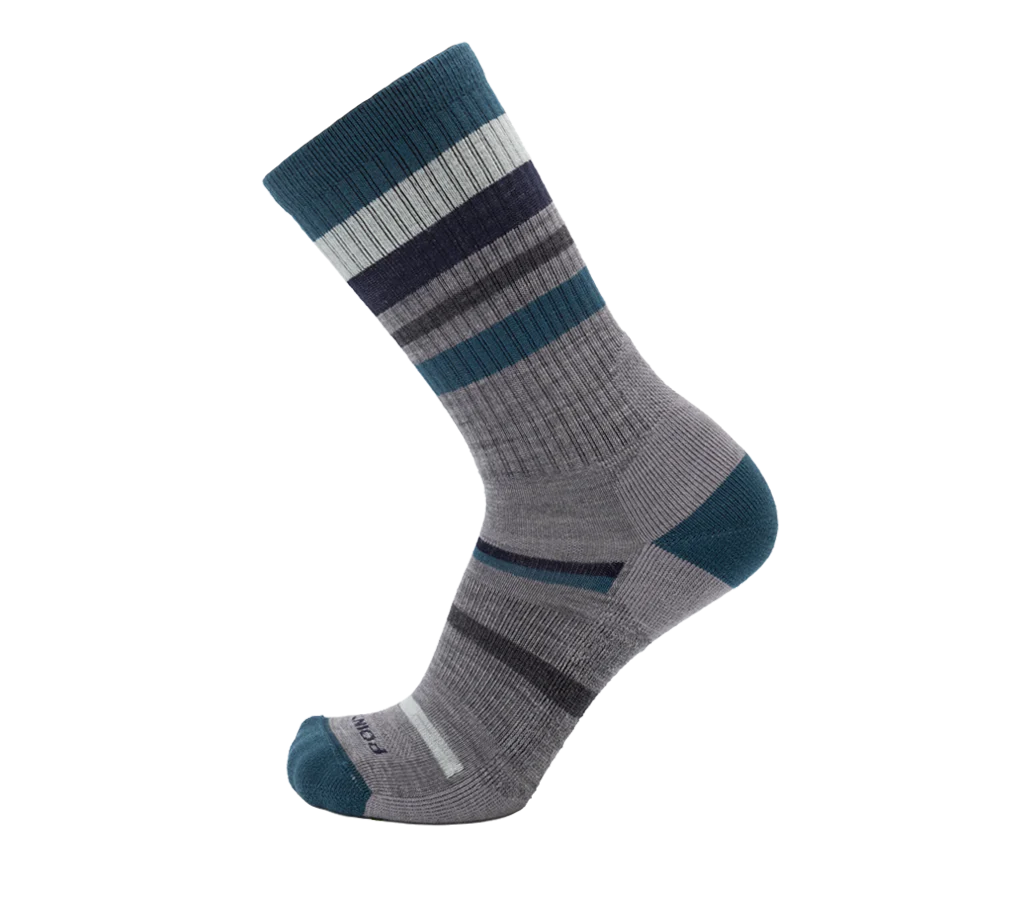 Point6 Merino Hiking Mixed Stripe Light Crew Sock