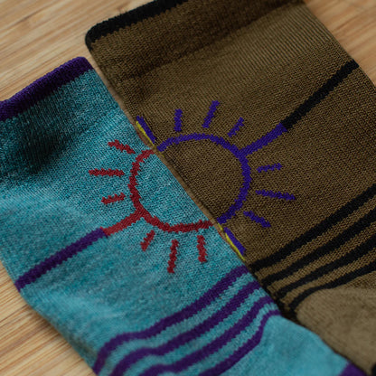 Point6 Merino Rising Sun III Ultra Light 3/4 Crew Sock