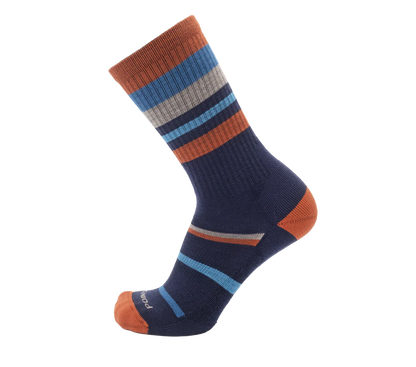 Point6 Merino Hiking Mixed Stripe Light Crew Sock