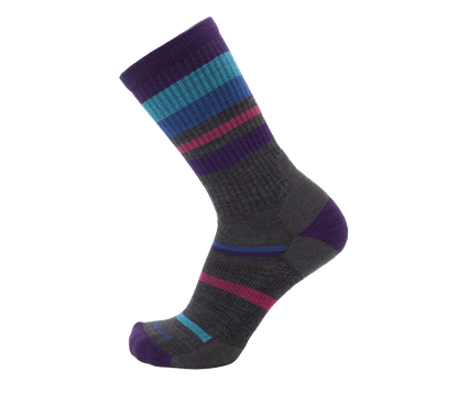 Point6 Merino Hiking Mixed Stripe Light Crew Sock