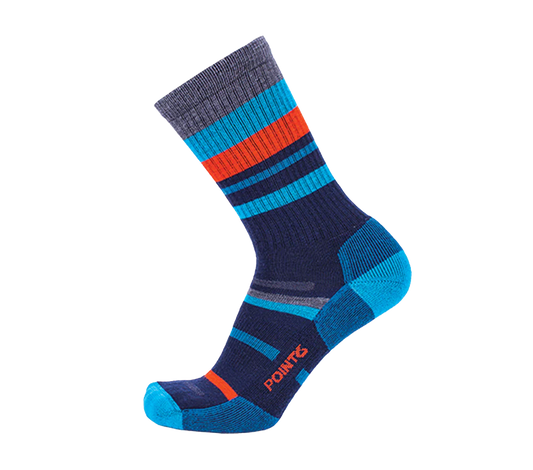 Point6 Merino Hiking Mixed Stripe Light Crew Sock